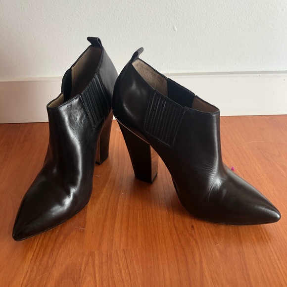 Michael Kors Leather Slip-On Ankle Booties